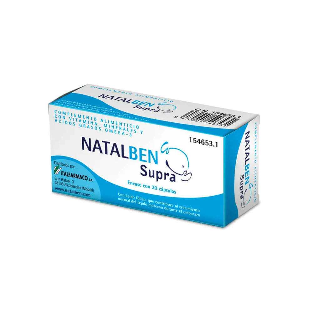 Natalben Supra Embarazo 30 cápsulas – ParaFarmaciasOnline
