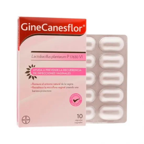 GineCanesflor 10 Capsulas Vaginales contenido