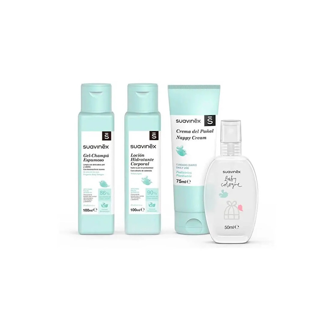 Suavinex Neceser Tela Viaje Bebés Color Coral contenido