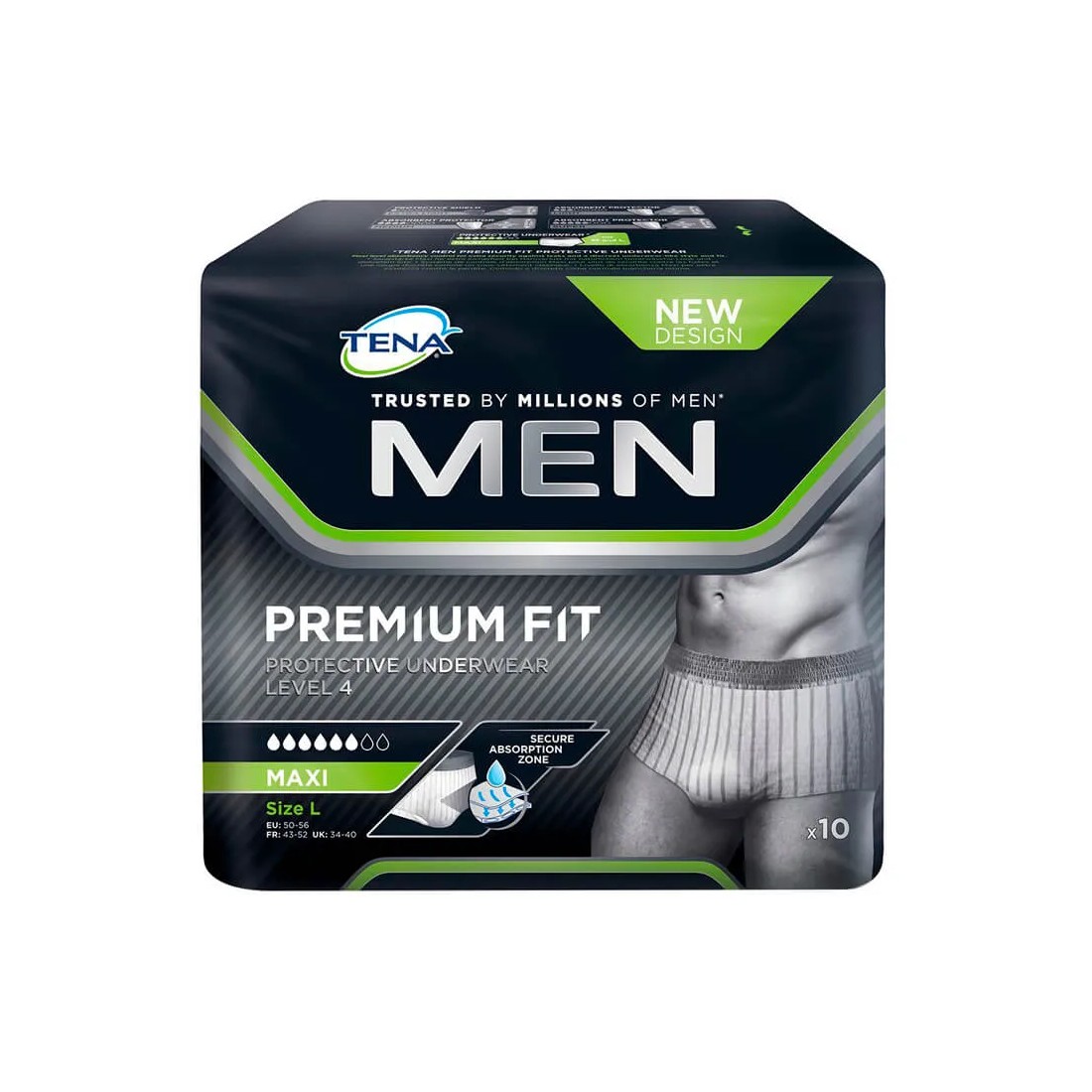 Tena Men Premium Underwear Maxi Talla L 10 uds