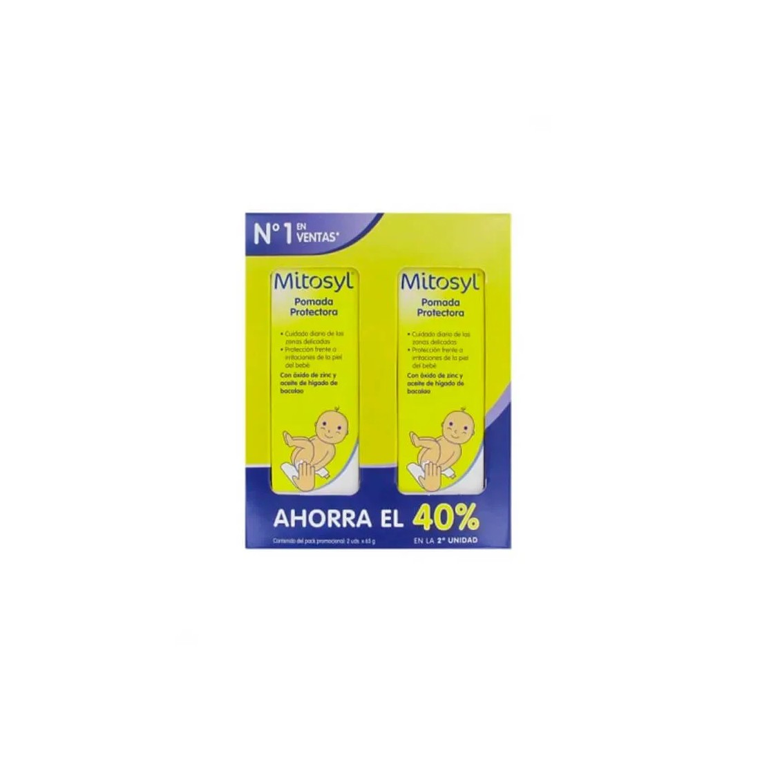 Mitosyl Pomada Bebé Duplo 2x65 gr envase