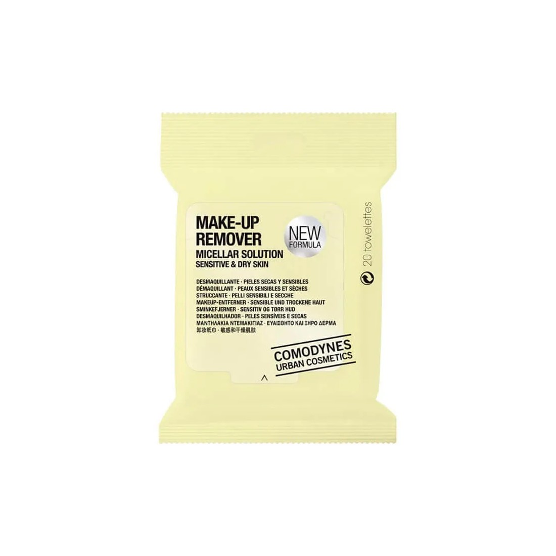 Comodynes Make-Up Remover Pieles Sensibles 20 Toallitas