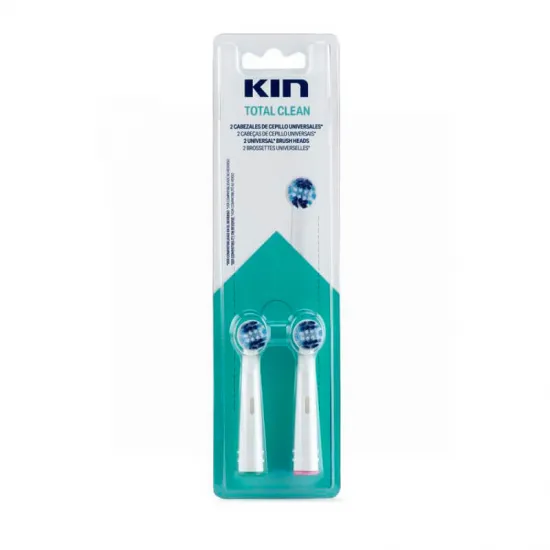 KIN Total Clean Cabezales Recambios de Cepillo Eléctrico Universal 2 Uds