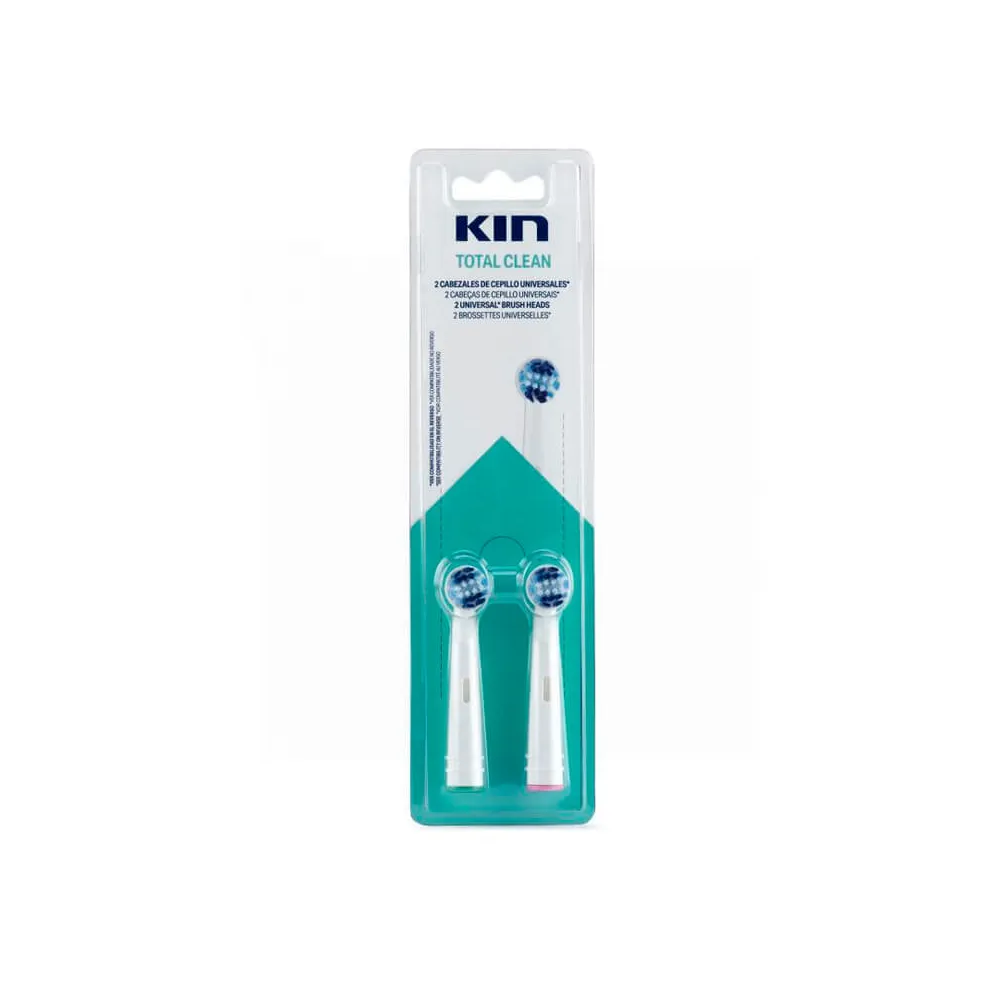 KIN Total Clean Cabezales Recambios de Cepillo Eléctrico Universal 2 Uds