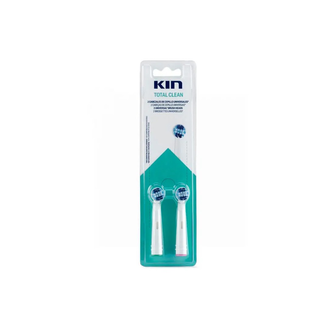 KIN Total Clean Cabezales Recambios de Cepillo Eléctrico Universal 2 Uds