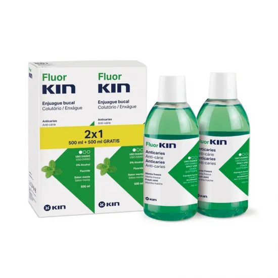 FluorKin Colutorio Anticaries Enjuague Menta 500ml 2x1