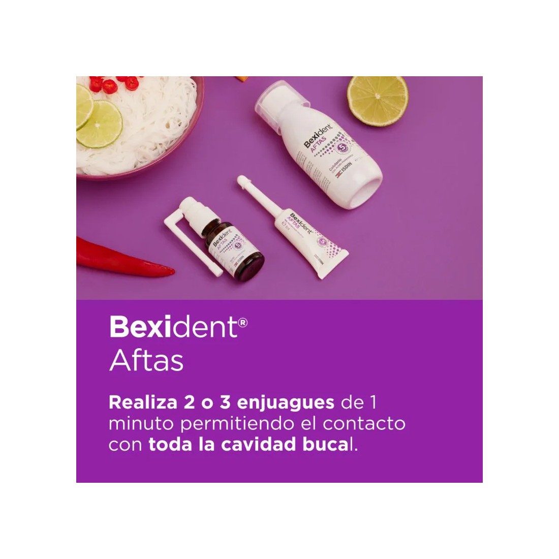 ISDIN Bexident Aftas Colutorio 120ml indicaciones