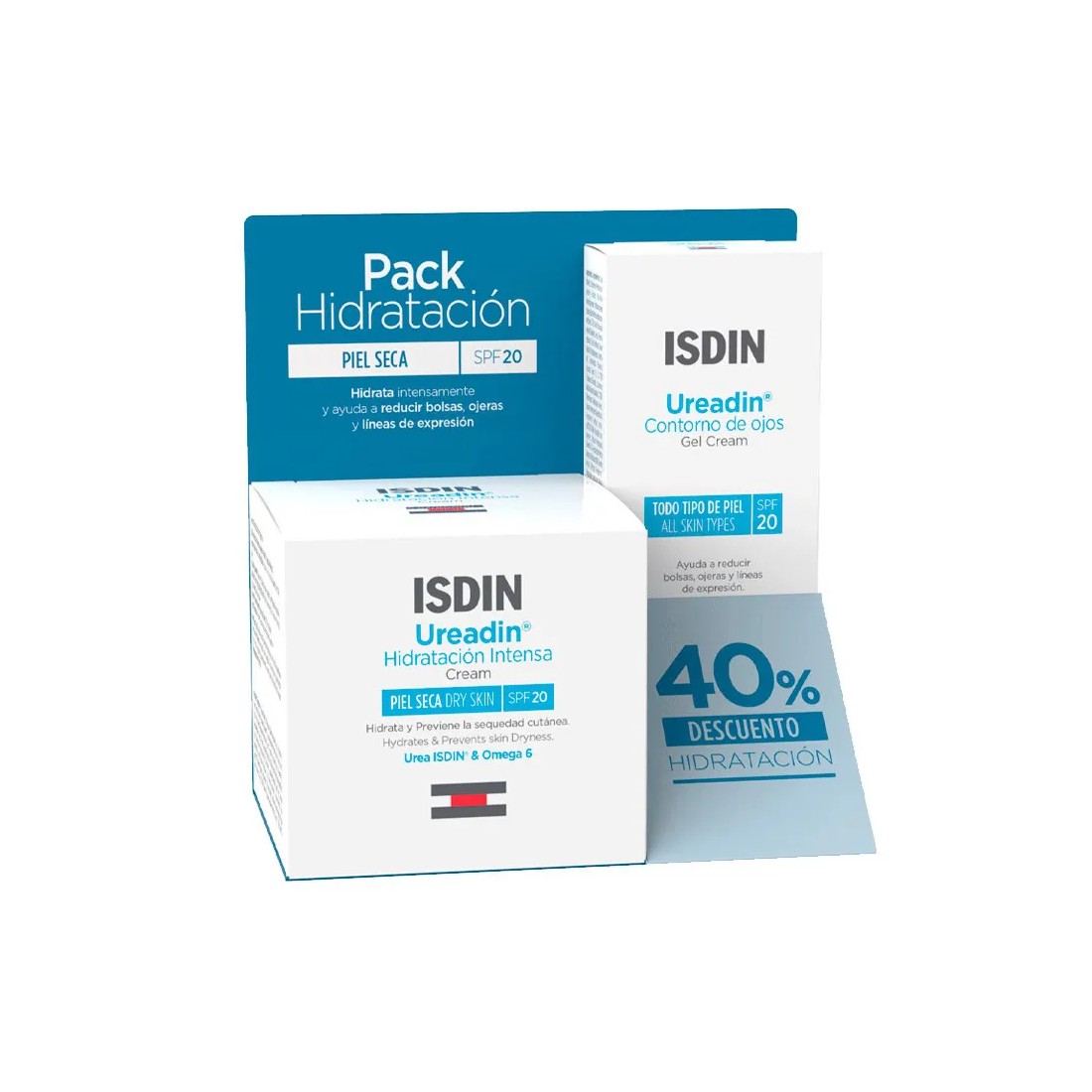 Compra Isdin Pack Hidratación Ureadin Crema Hidratante 50Ml + Contorno de ojos 15Mlal mejor precio | Más Parafarmacia
