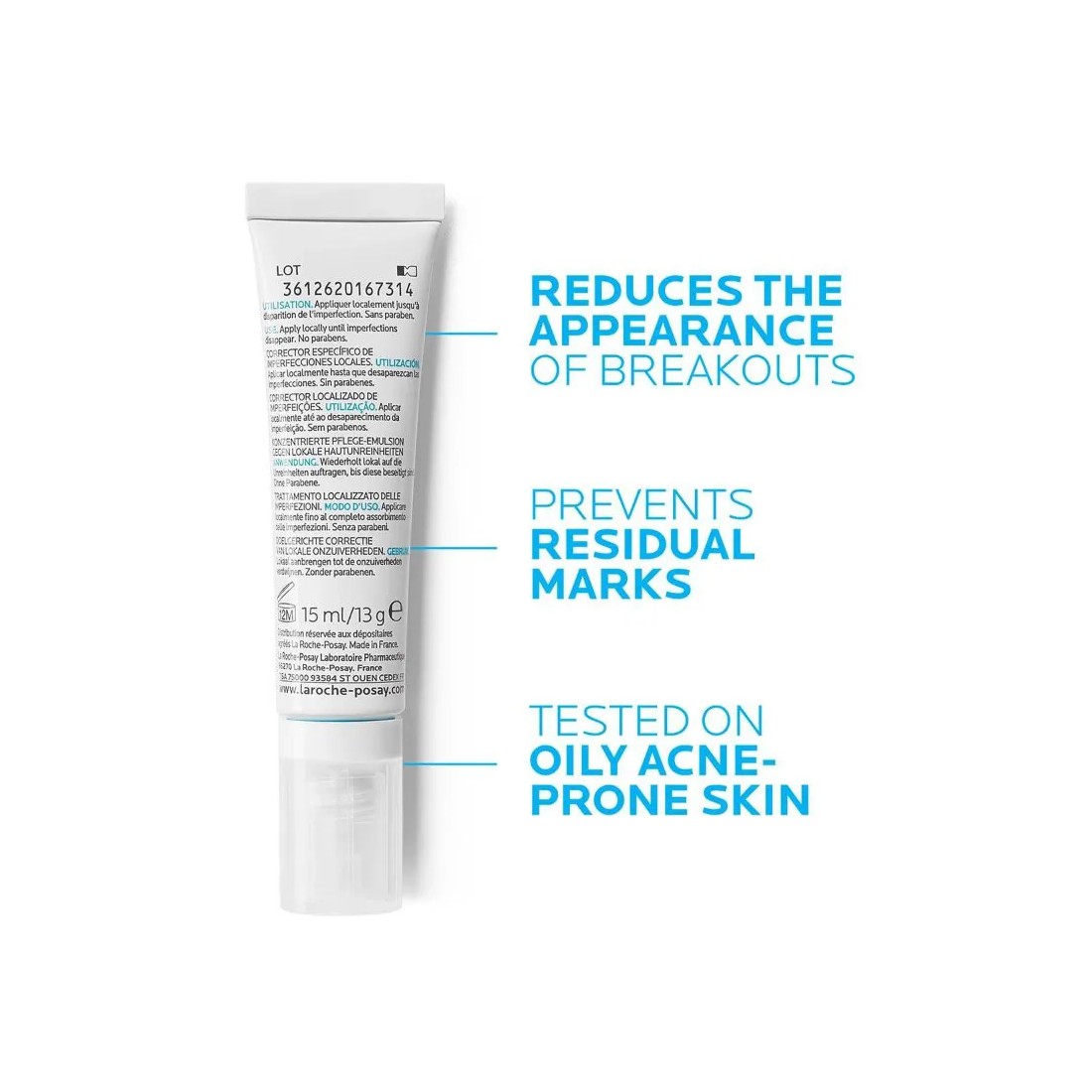 La Roche Posay Effaclar A.I. Corrector Imperfecciones 15 ml beneficios