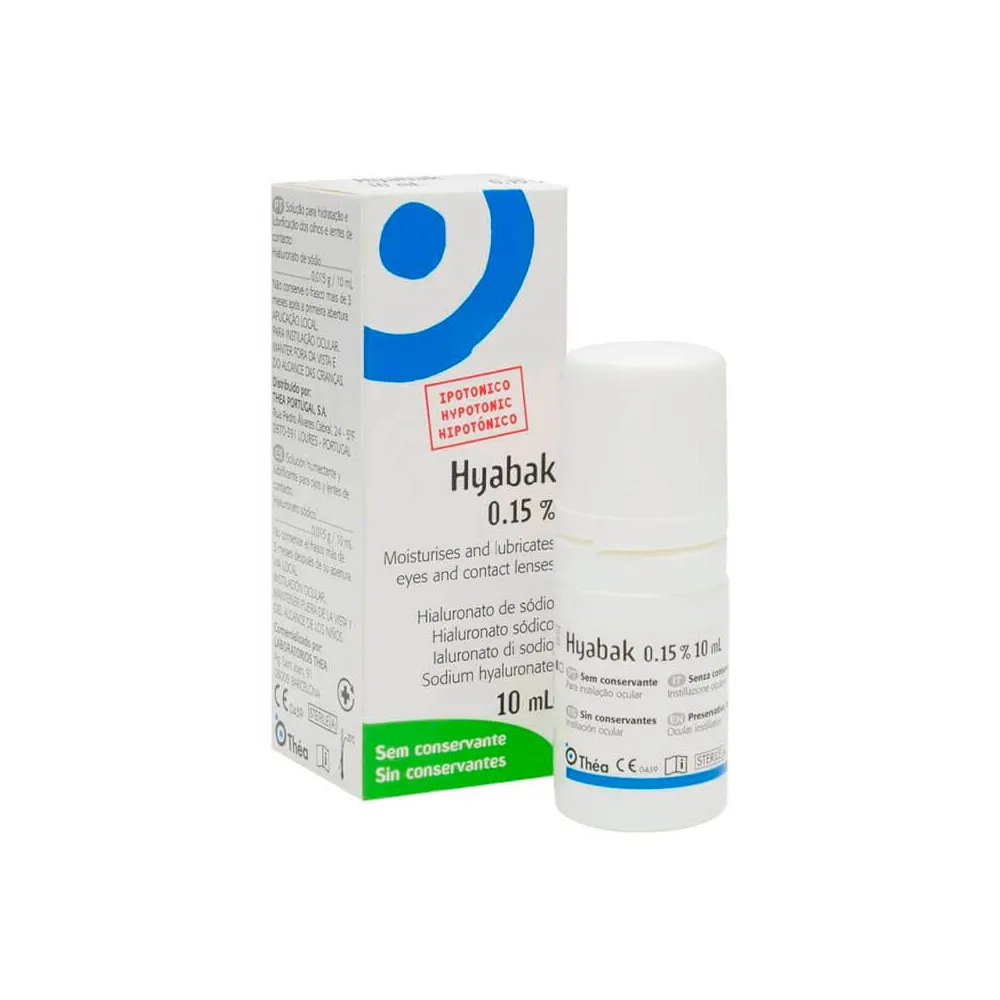 Hyabak 0.15% 10 ml Solución Hidratante Lentes De Contactos
