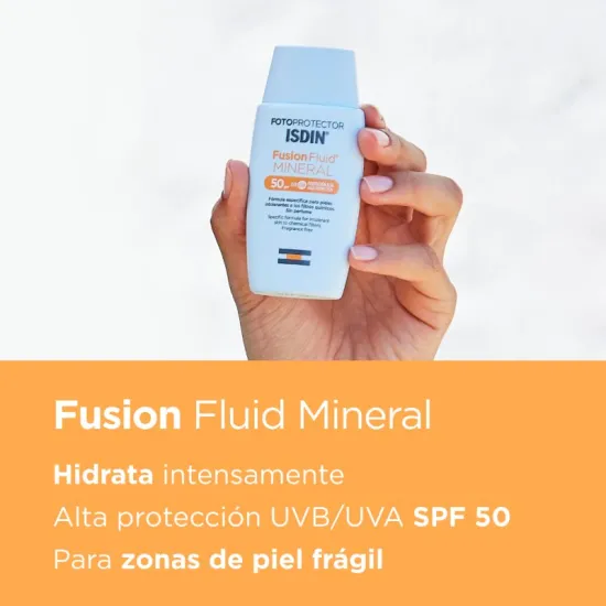 Isdin Fusion Fluid Mineral SPF50 50 ml ventajas