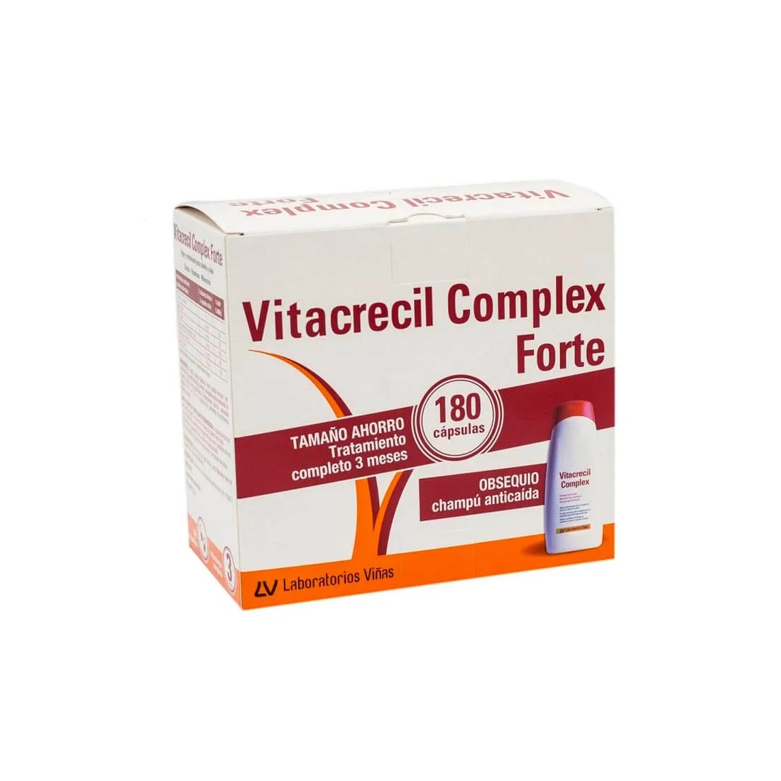 Vitacrecil Complex Forte 180 Capsulas Pack Regalo Champú Anticaída