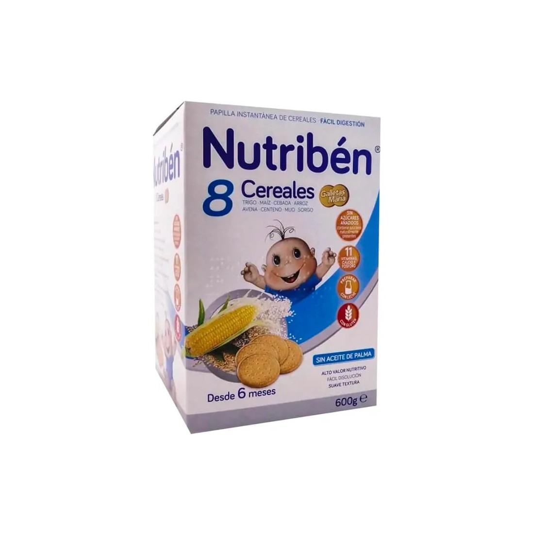 Nutriben 8 Cereales Con Galletas María 600 gr