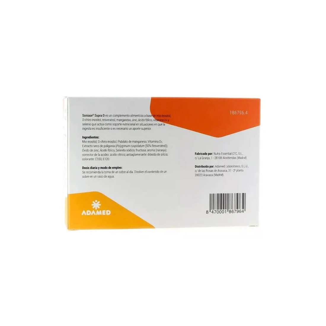 Soniase Supra D 30 Sobres detalles