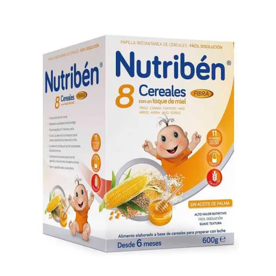 Nutriben 8 Cereales Y Miel Con Fibra 600 gr