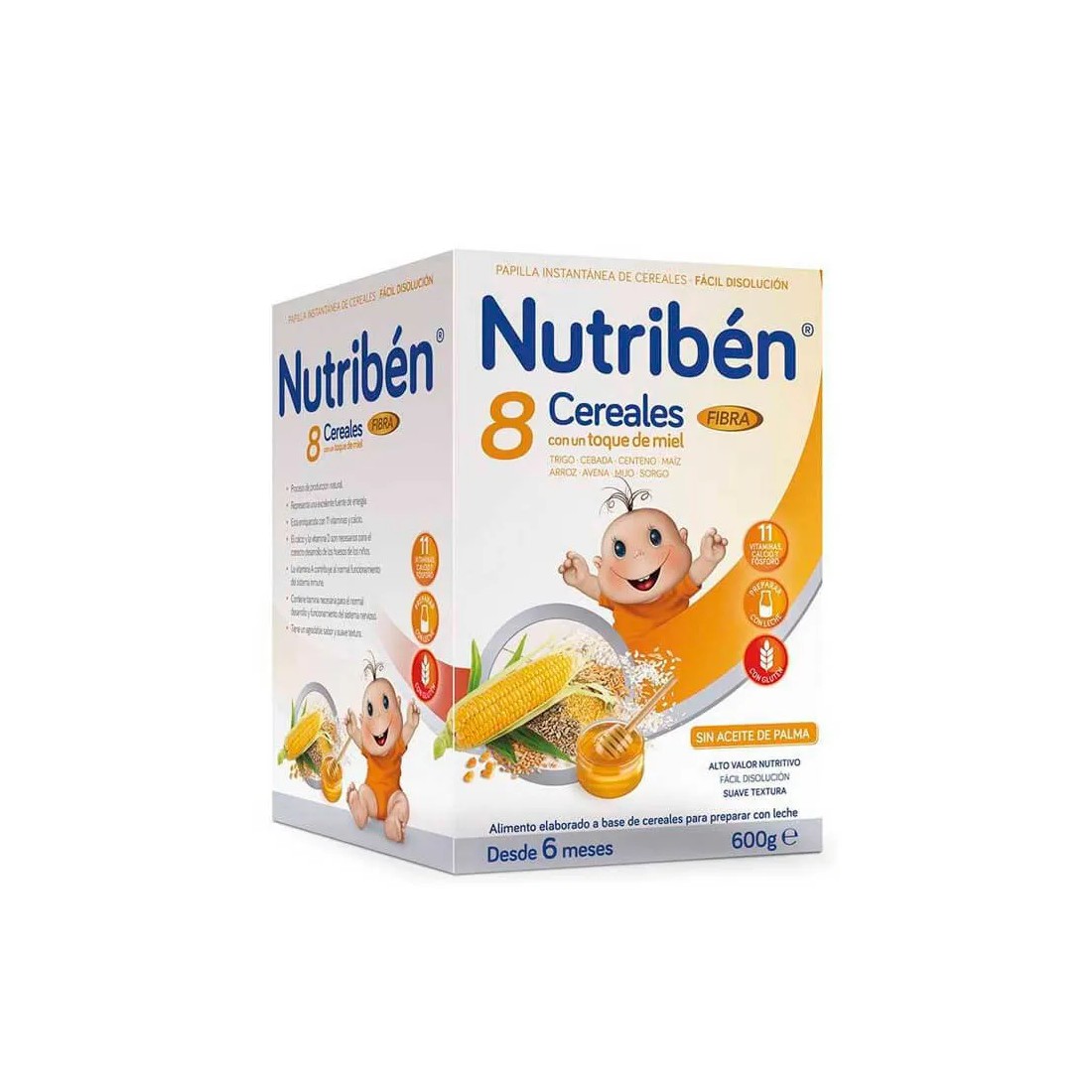 Nutriben 8 Cereales Y Miel Con Fibra 600 gr