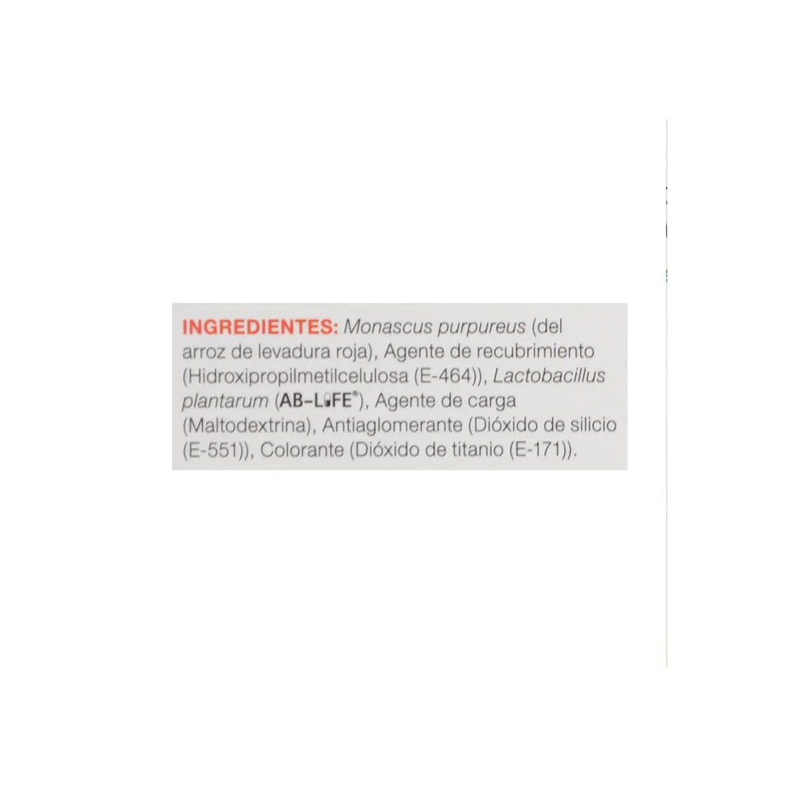 Primacol Plus 30 Capsulas ingredientes