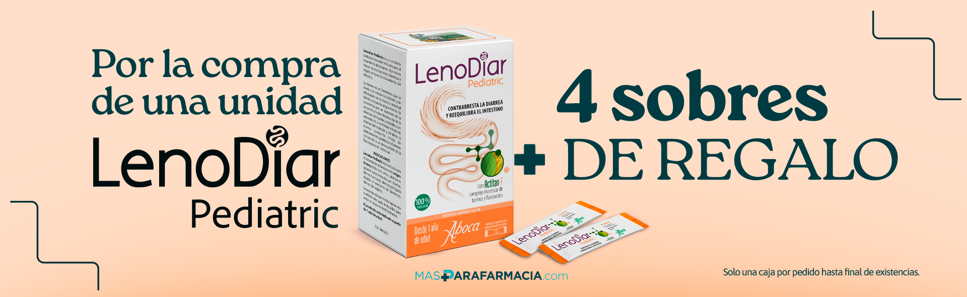 4 sobres e regalo por la compra de una unidad de Lenodiar Pediatric