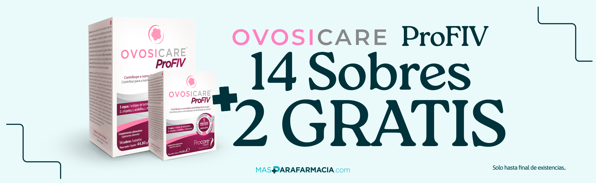 2 sobres gratis por la compra de Ovosicare ProFIV 14 sobres